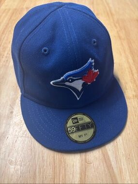 Infant New Era Blue Toronto Blue Jays Fitted Cap with Red Leaf Accent